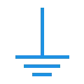 Electrical earthing/grounding symbol icon