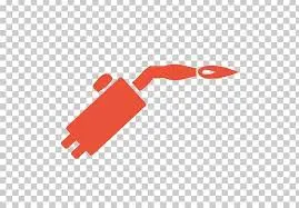 Red plasma cutting torch icon