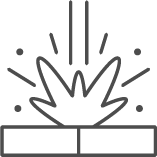 Welding sparks icon